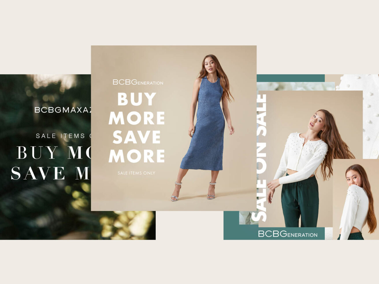 Examples of BCBG ads.