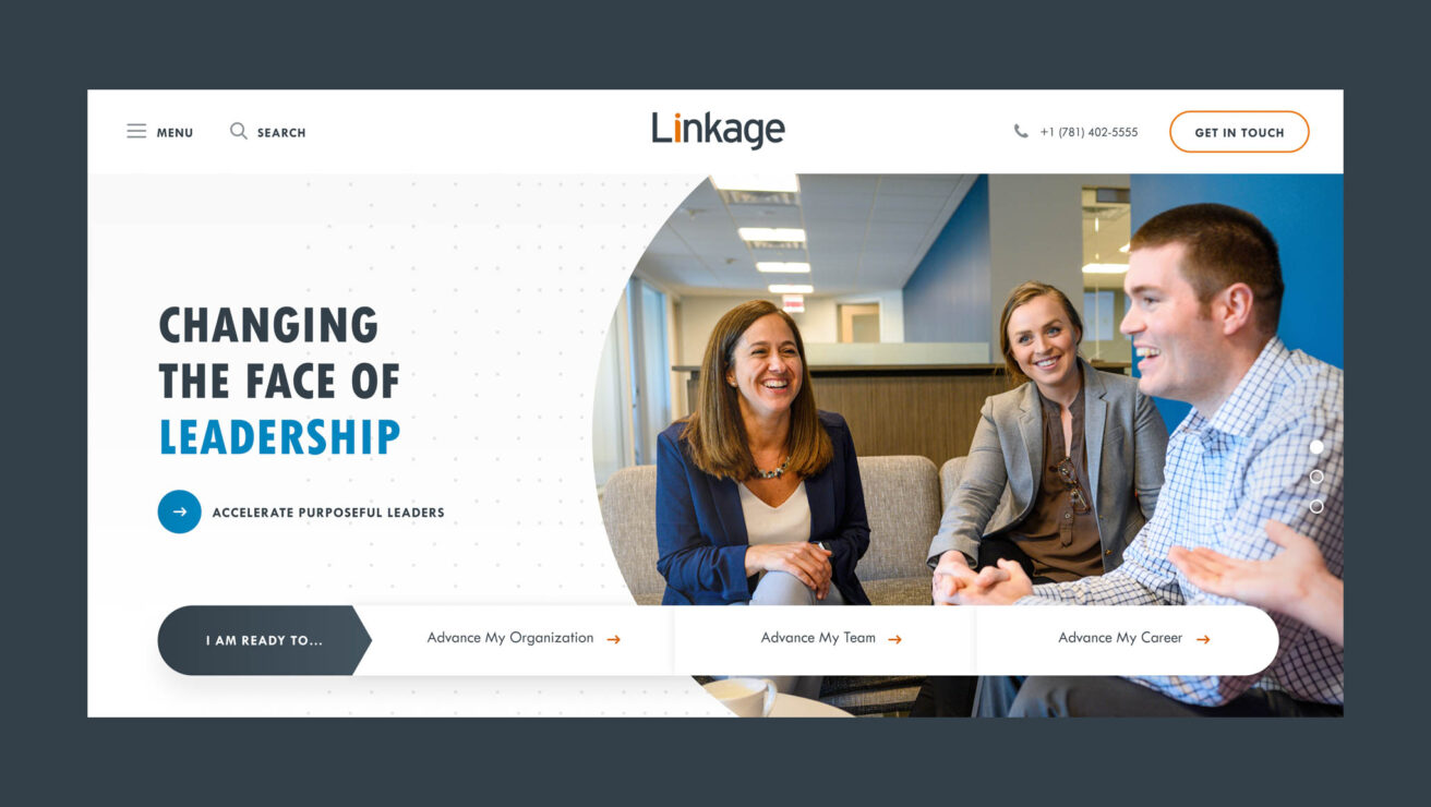 Linkage website homepage.
