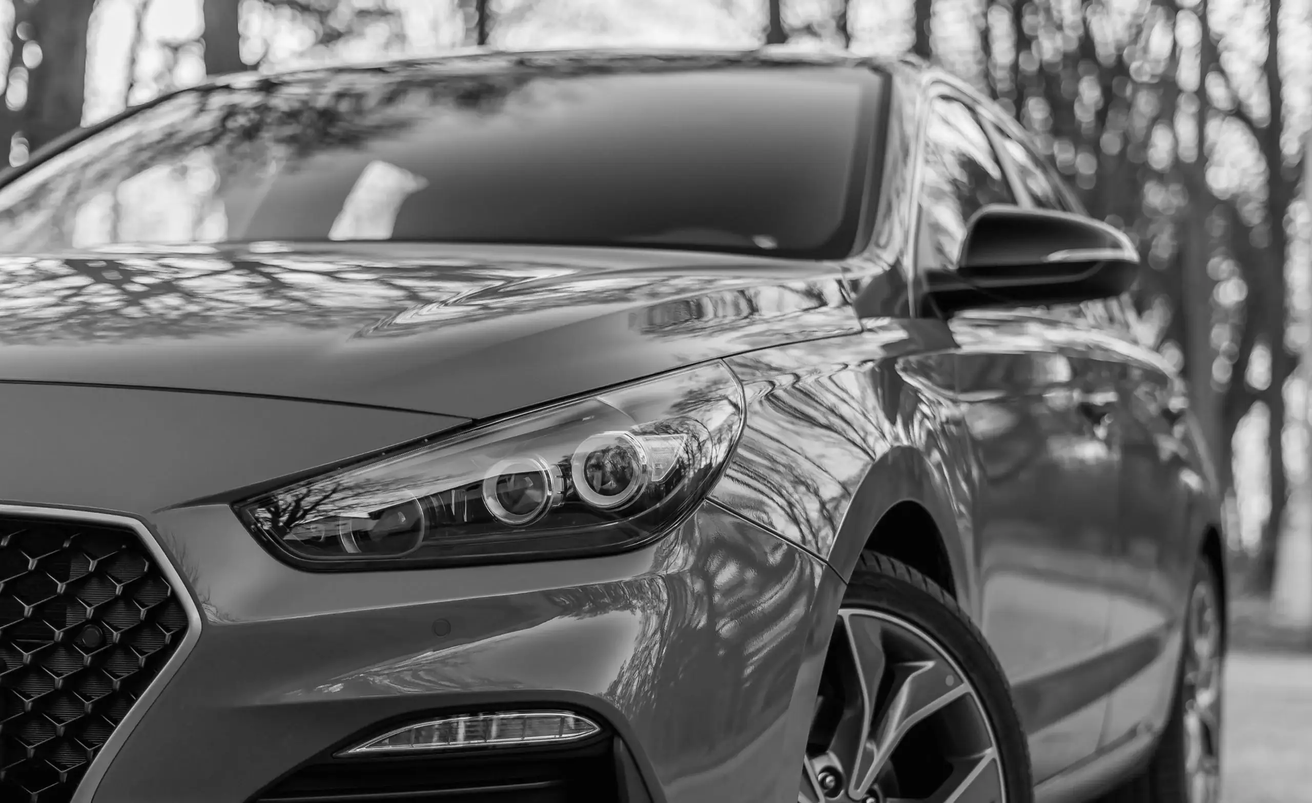A car outside.