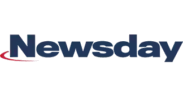 Logo displaying the word "Newsweek" in bold blue letters with a red underline on a white background.